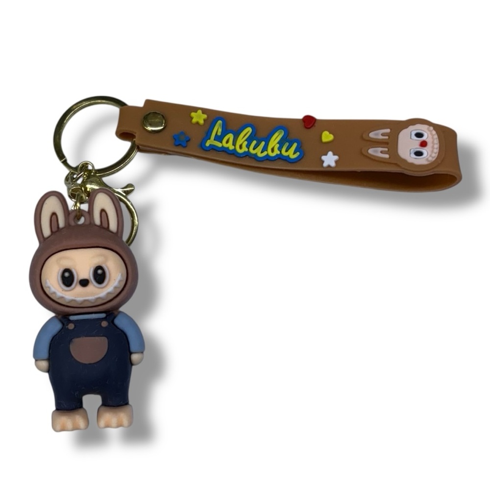 Labubu NEW Brown Vinyl Monster Kawaii Cute Viral Trendy Keychain Bag Charm